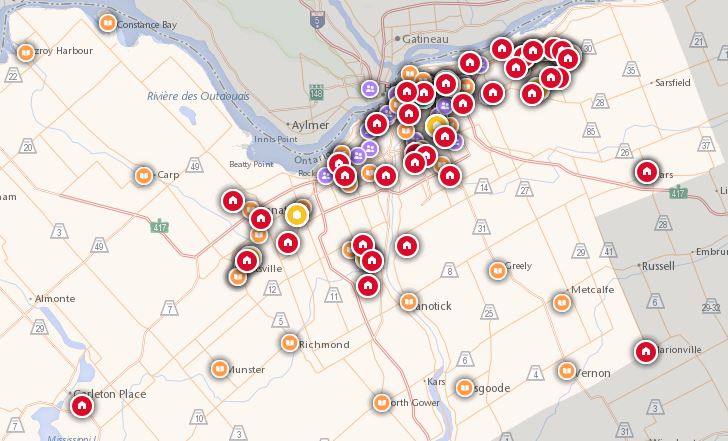 French Catholic Schools map Ottawa